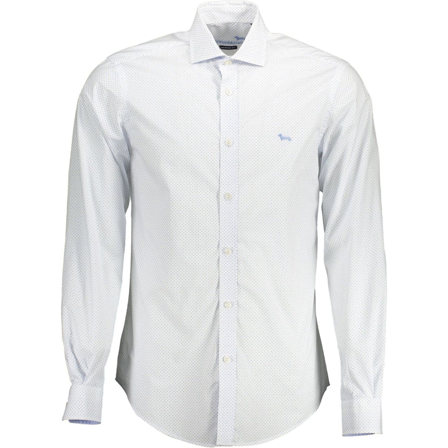 Harmont & Blaine Elegant White Cotton Shirt with Contrast Detailing Harmont & Blaine