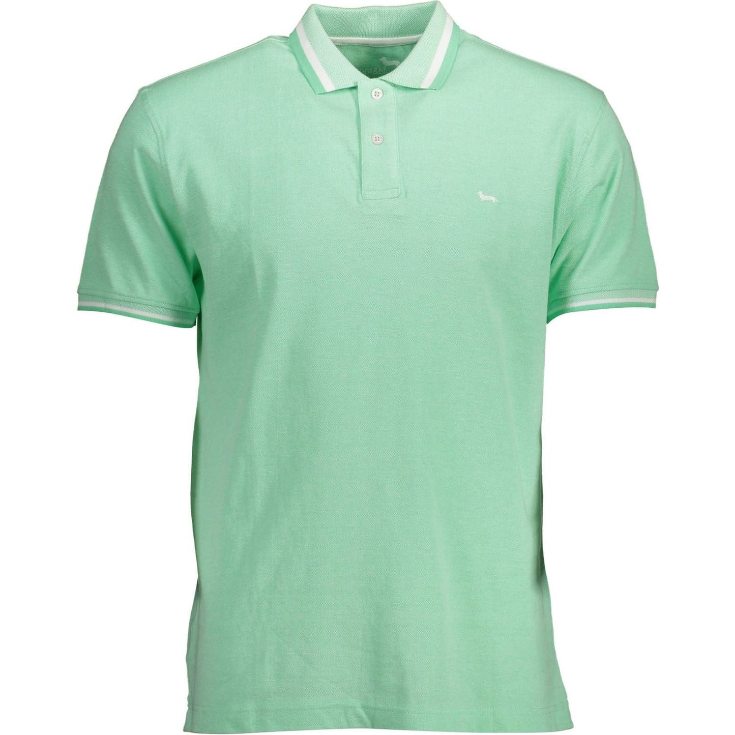 Harmont & Blaine Elegant Green Cotton Polo with Contrasting Accents Harmont & Blaine