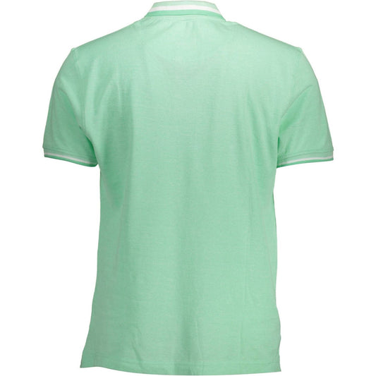 Harmont & Blaine Elegant Green Cotton Polo with Contrasting Accents Harmont & Blaine