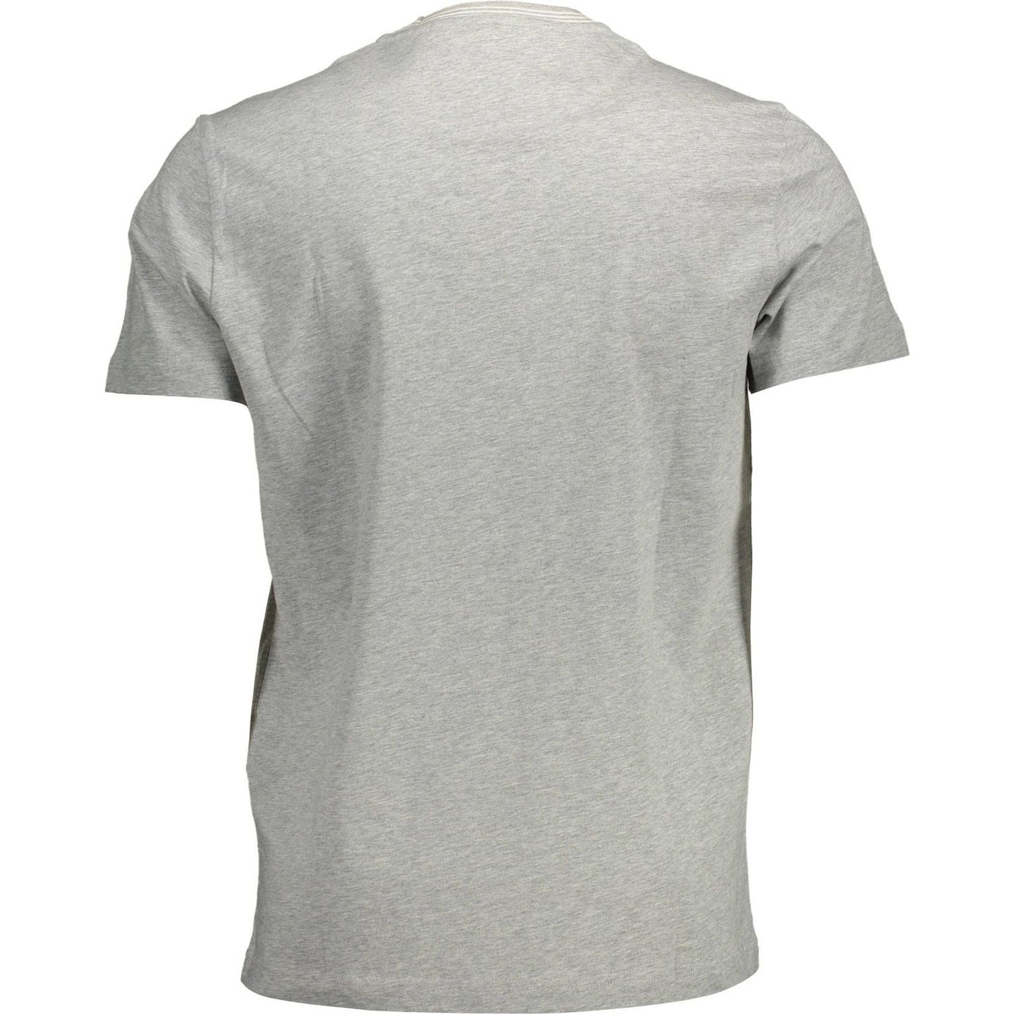 Harmont & Blaine Elegant Gray Cotton T-Shirt with Contrast Details Harmont & Blaine