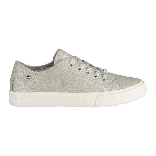 U.S. POLO ASSN. Silver Lace-up Sporty Sneakers for Modern Women U.S. POLO ASSN.