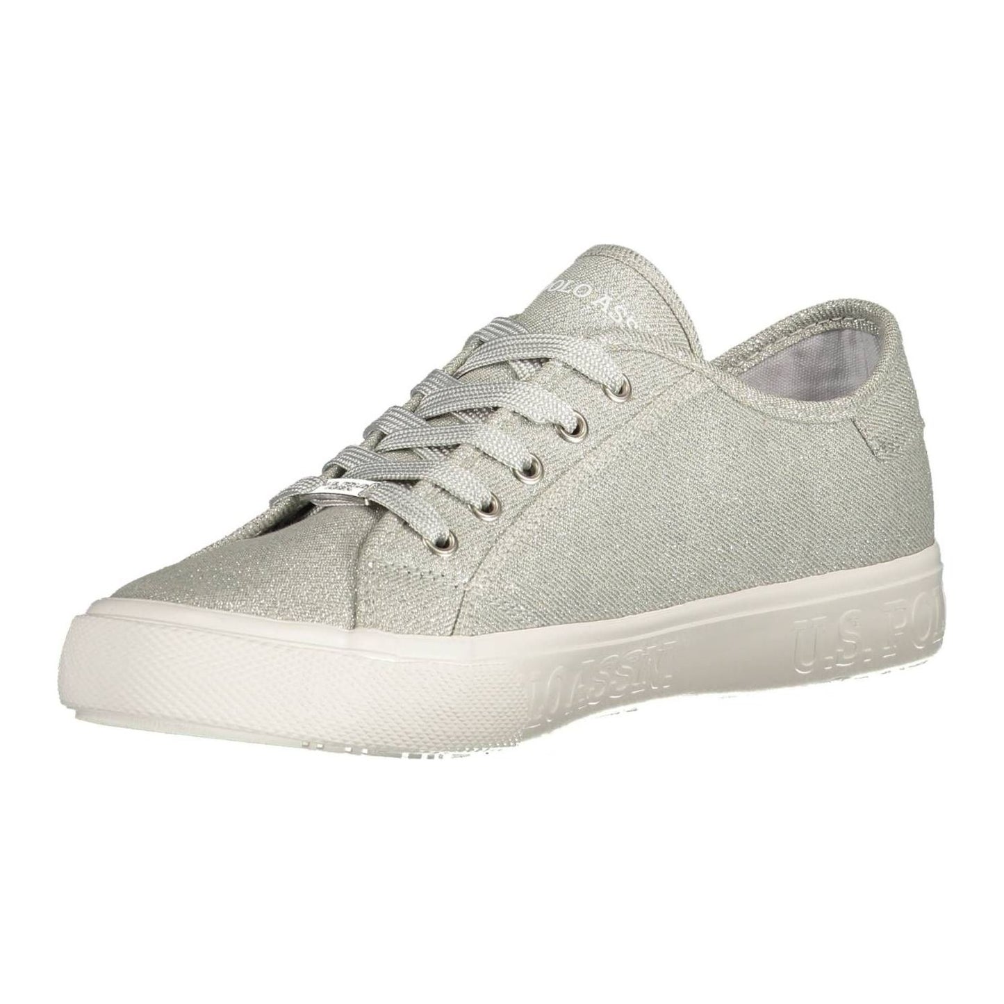 U.S. POLO ASSN. Silver Lace-up Sporty Sneakers for Modern Women U.S. POLO ASSN.