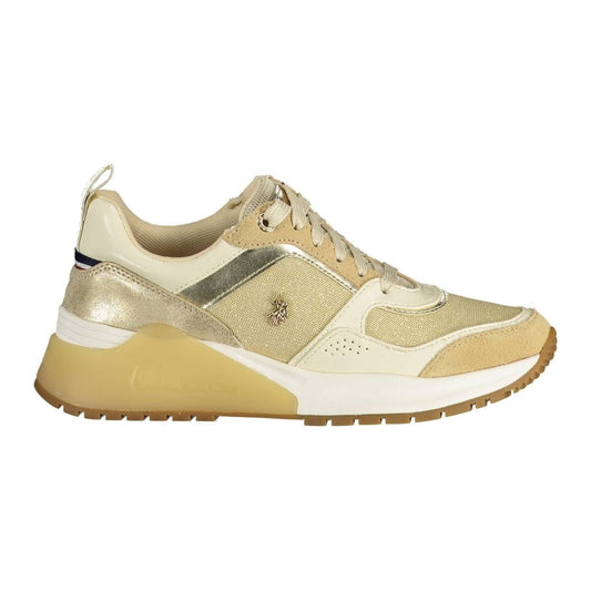 U.S. POLO ASSN. Elegant Gold-Tone Sports Sneakers with Laces U.S. POLO ASSN.