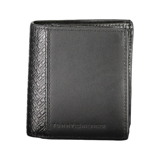 Tommy Hilfiger Elegant Black Leather Bifold Wallet Tommy Hilfiger