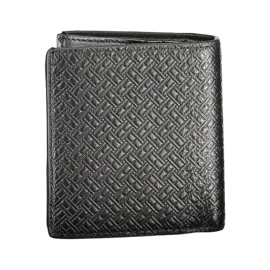 Tommy Hilfiger Elegant Black Leather Bifold Wallet Tommy Hilfiger