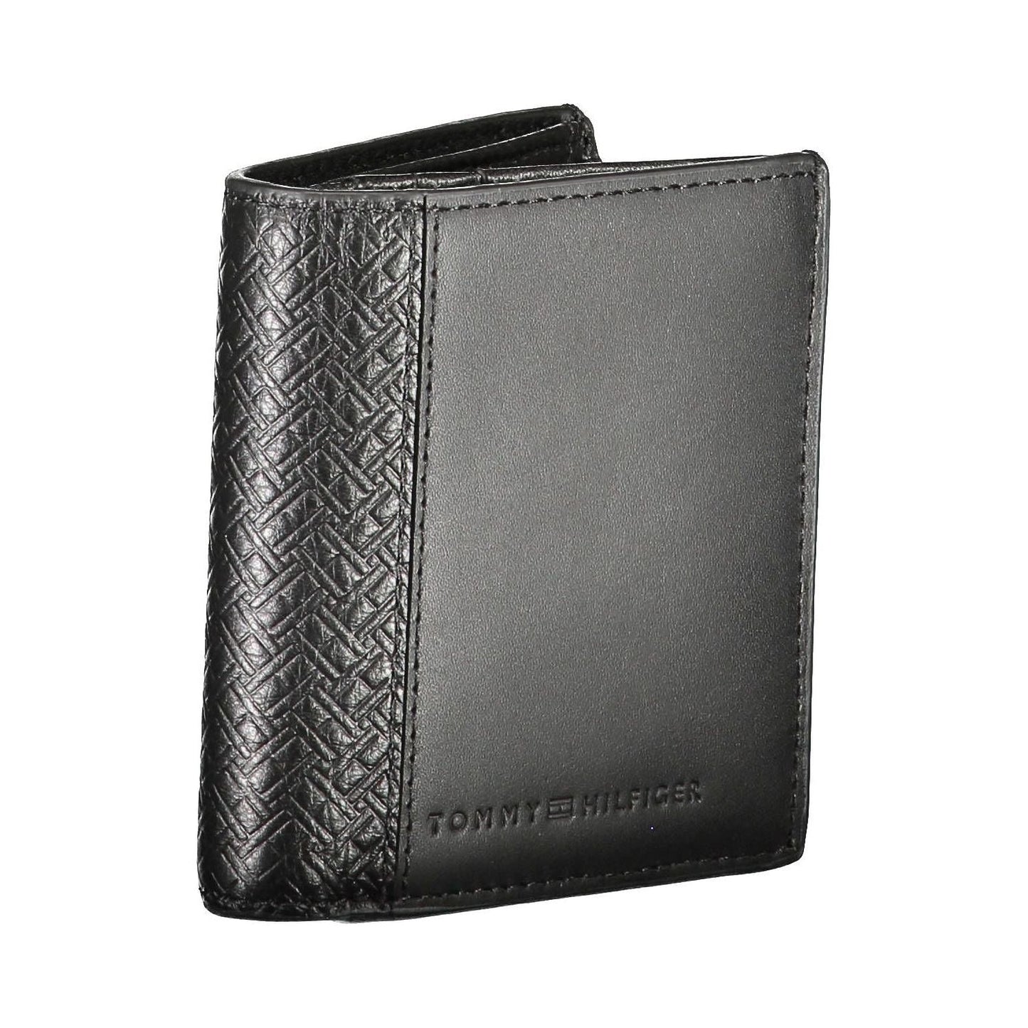 Tommy Hilfiger Elegant Black Leather Bifold Wallet Tommy Hilfiger