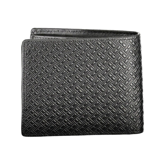 Tommy Hilfiger Elegant Black Leather Bi-Fold Wallet Tommy Hilfiger