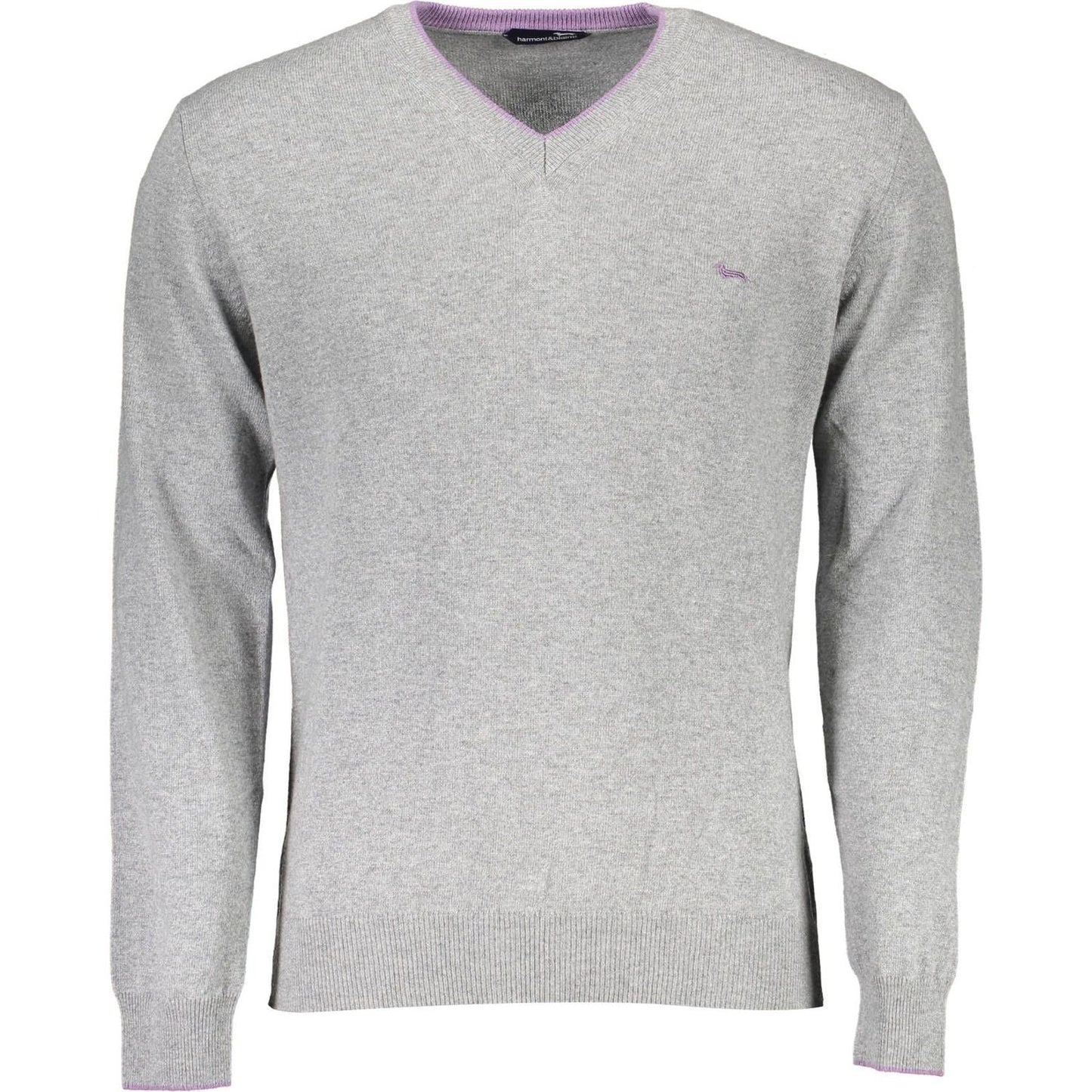 Harmont & Blaine Elegant V-Neck Sweater with Contrasting Details Harmont & Blaine