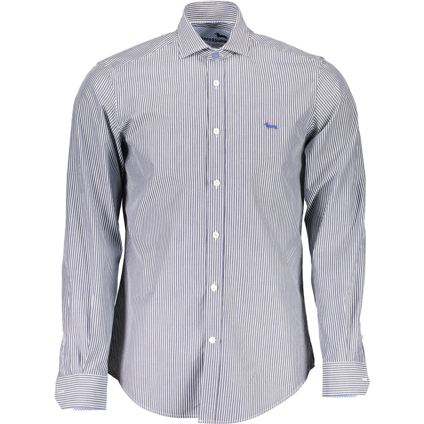 Harmont & Blaine Sleek Blue Organic Cotton Shirt with Logo Harmont & Blaine