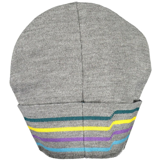 Harmont & Blaine Elegant Gray Wool Blend Cap with Embroidery Harmont & Blaine