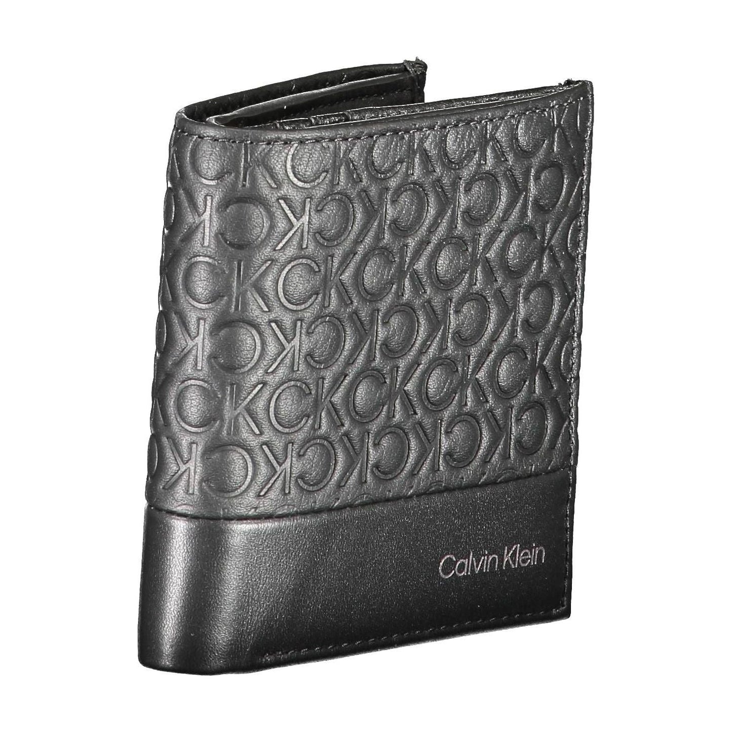 Calvin Klein Elegant Black Leather Bifold Wallet Calvin Klein