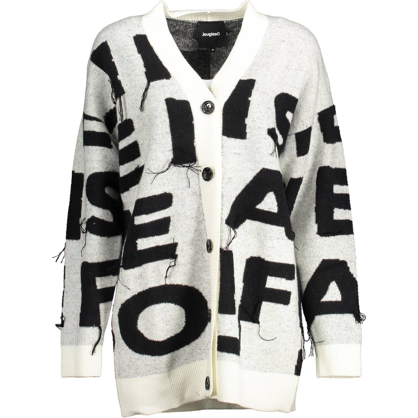 Desigual Elegant Contrast Detail Cardigan Desigual