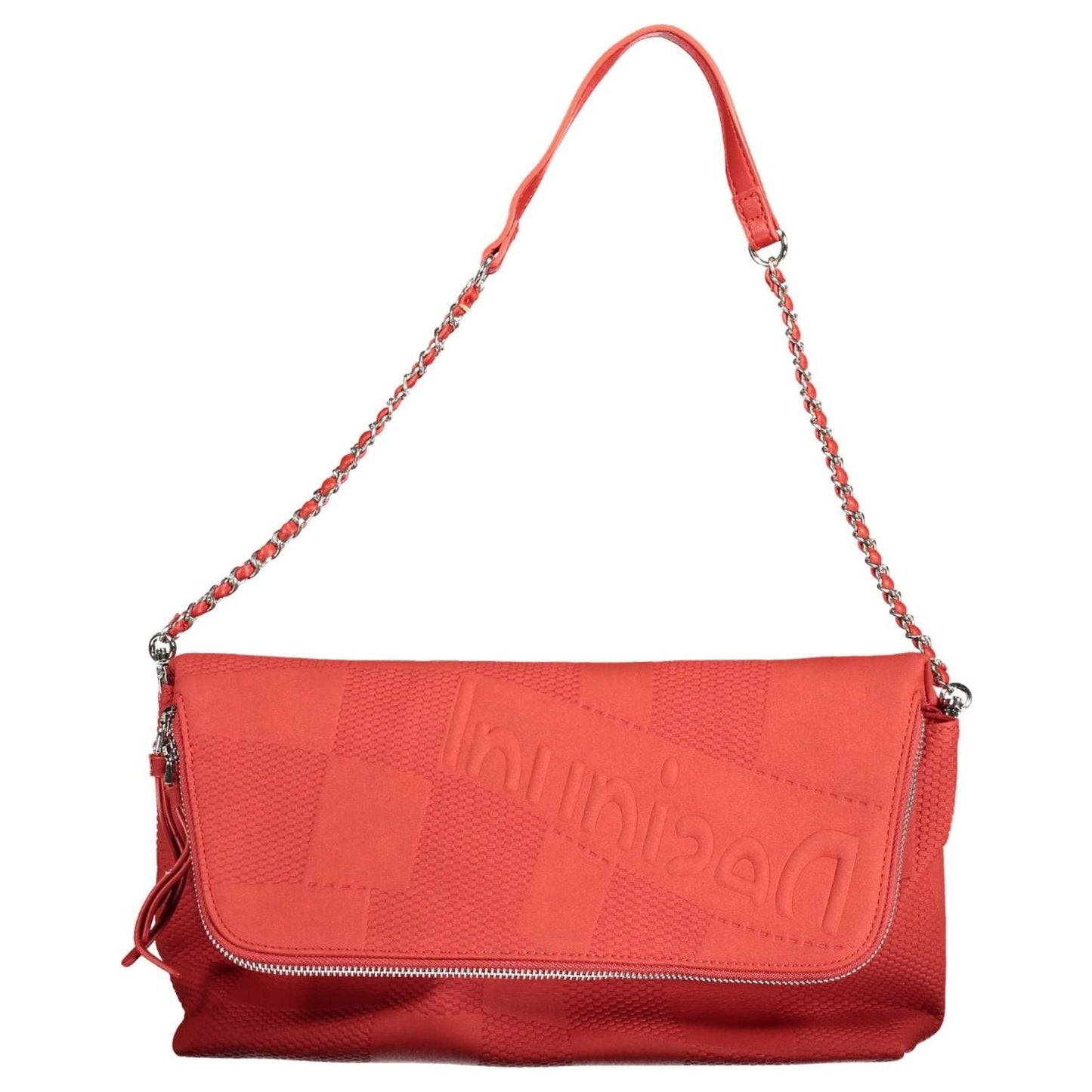 Desigual Chic Red Polyurethane Handbag with Multiple Compartments Desigual