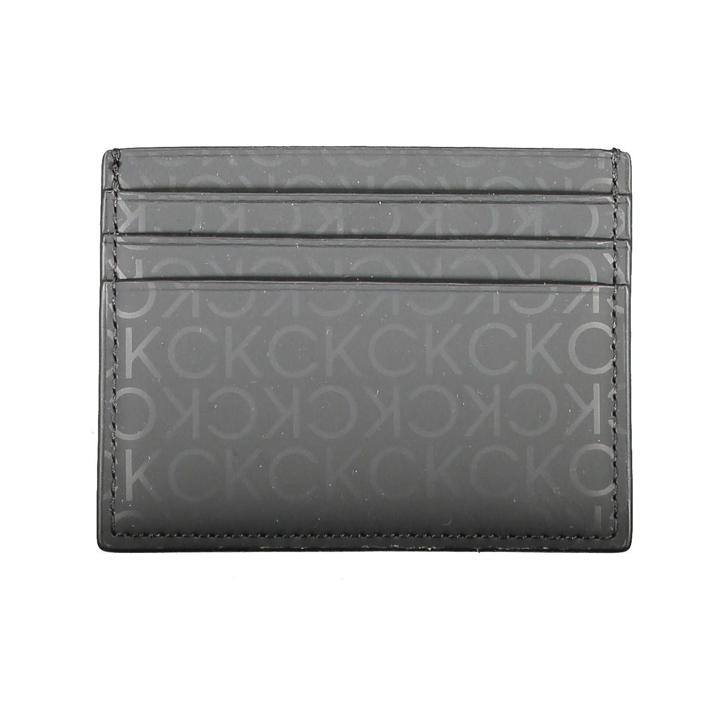 Calvin Klein Sleek Black Polyethylene Card Holder Calvin Klein