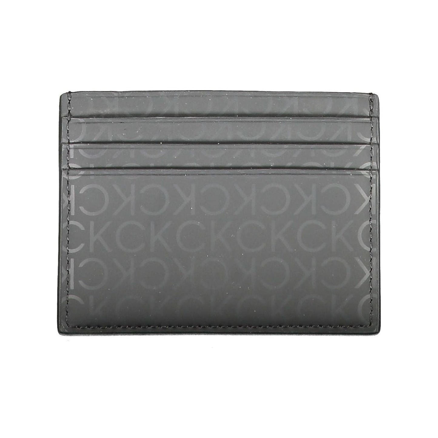 Calvin Klein Sleek Black Polyethylene Card Holder Calvin Klein