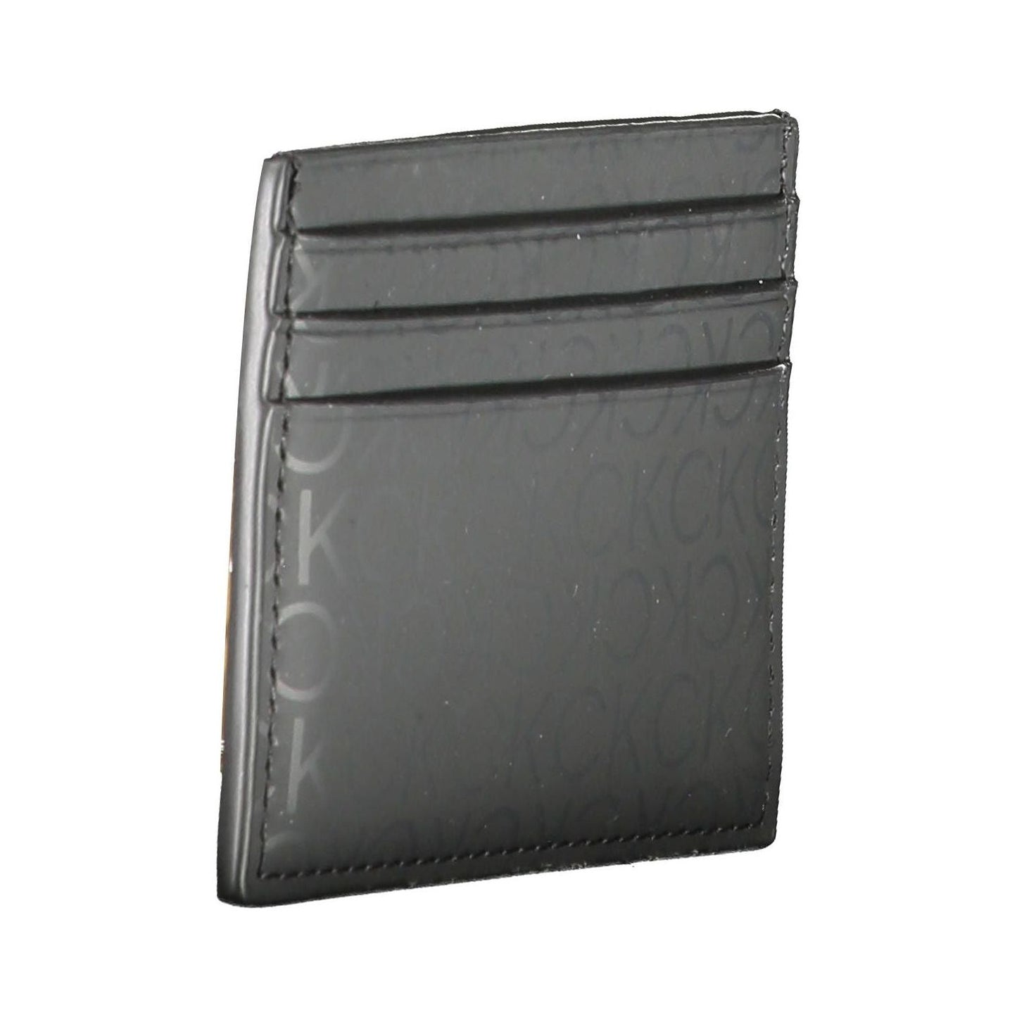 Calvin Klein Sleek Black Polyethylene Card Holder Calvin Klein