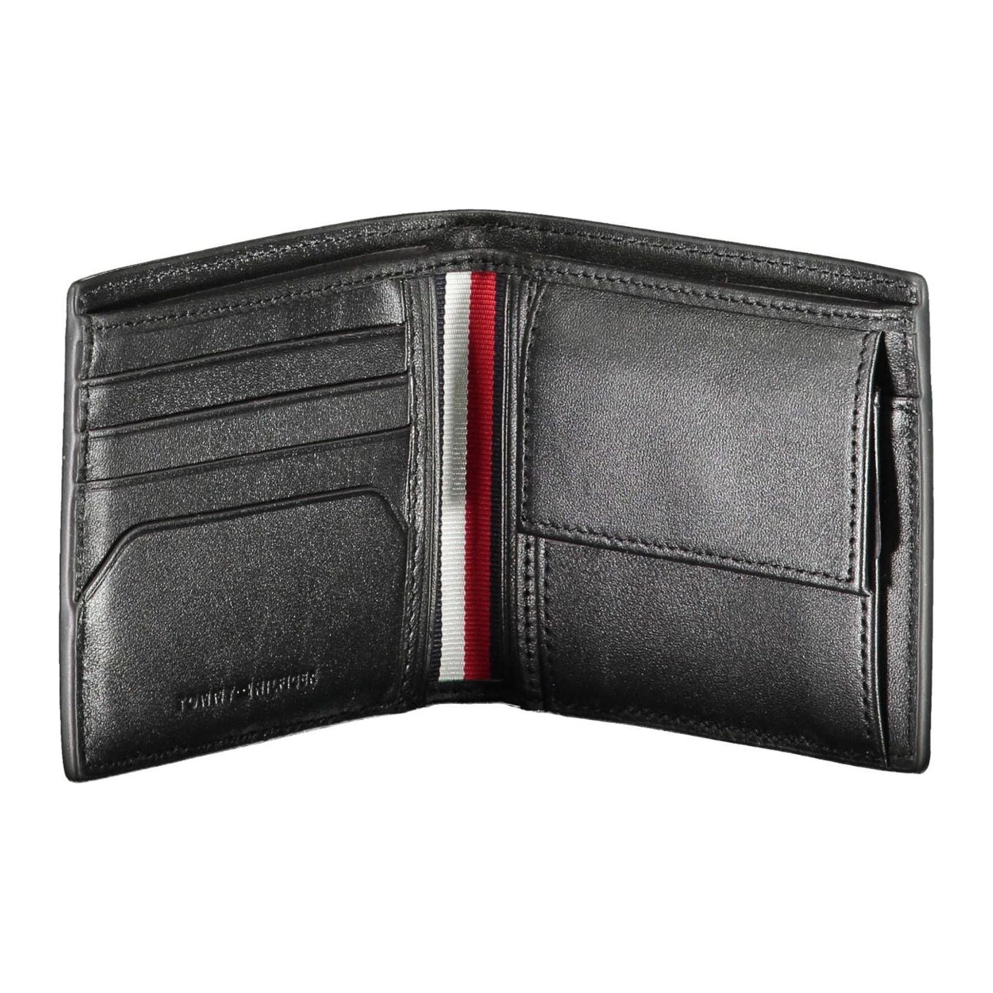 Tommy Hilfiger Chic Black Bifold Wallet with Coin Purse Tommy Hilfiger