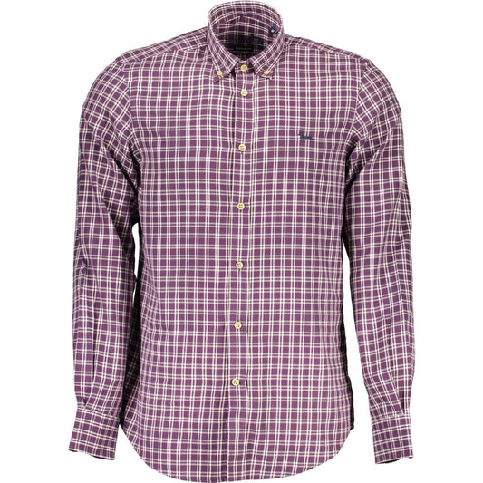 Harmont & Blaine Elegant Purple Cotton Long Sleeve Shirt Harmont & Blaine