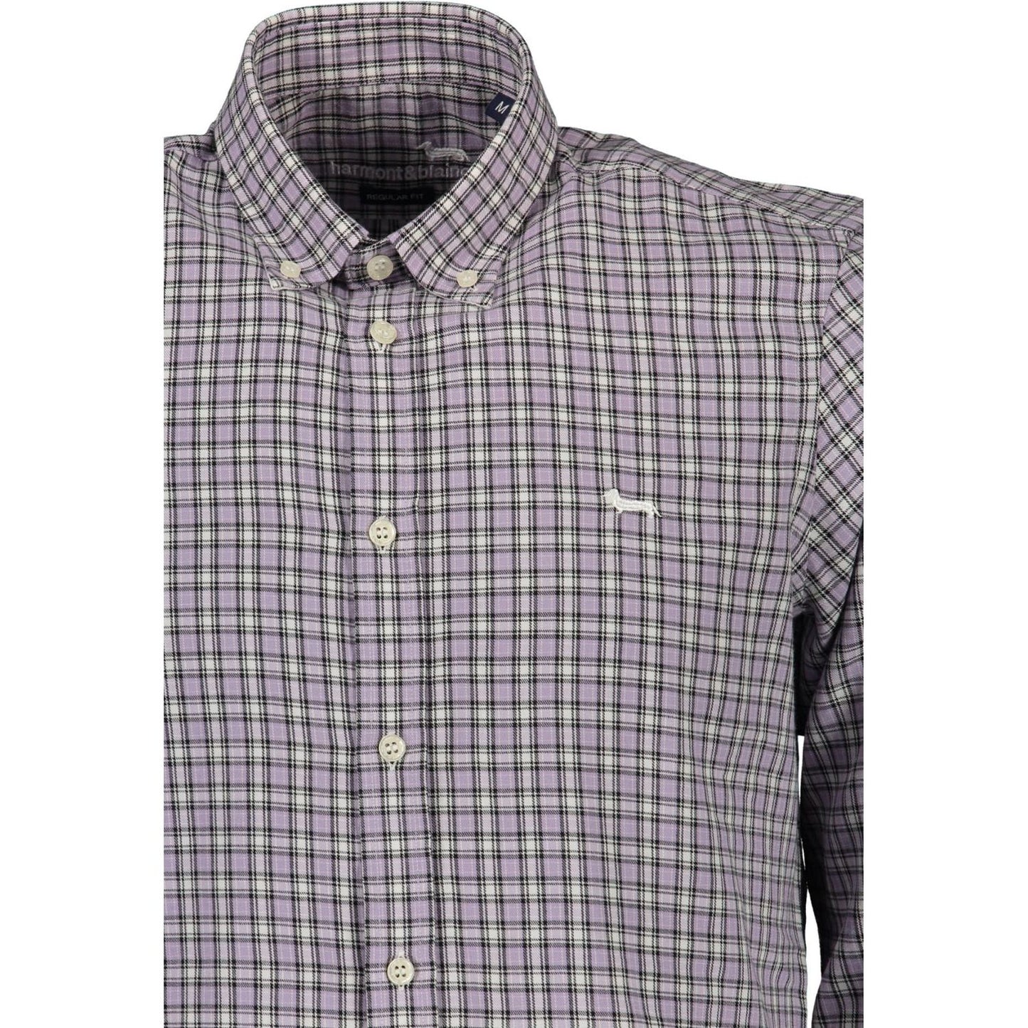 Harmont & Blaine Elegant Purple Cotton Long Sleeve Shirt Harmont & Blaine