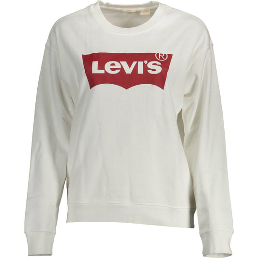 Levi's Chic White Cotton Logo Sweatshirt Levi's