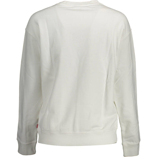 Levi's Chic White Cotton Logo Sweatshirt Levi's