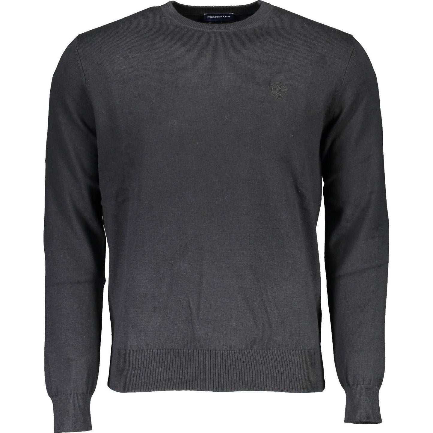 North Sails Eco-Friendly Embroidered Black Sweater North Sails