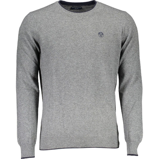 North Sails Eco-Conscious Gray Sweater with Embroidered Logo North Sails