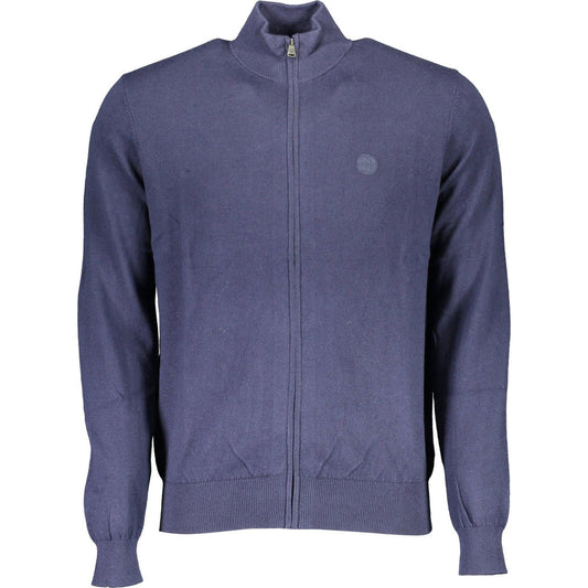 North Sails Blue Zip Cardigan with Logo Embroidery North Sails