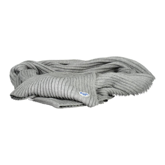 North Sails Elegant Gray Textured Scarf - Luxurious Blend North Sails