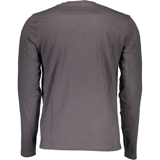 North Sails Elegant Gray Long-Sleeve Cotton Tee North Sails