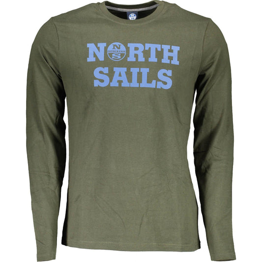 North Sails Chic Green Long Sleeve Cotton Tee North Sails