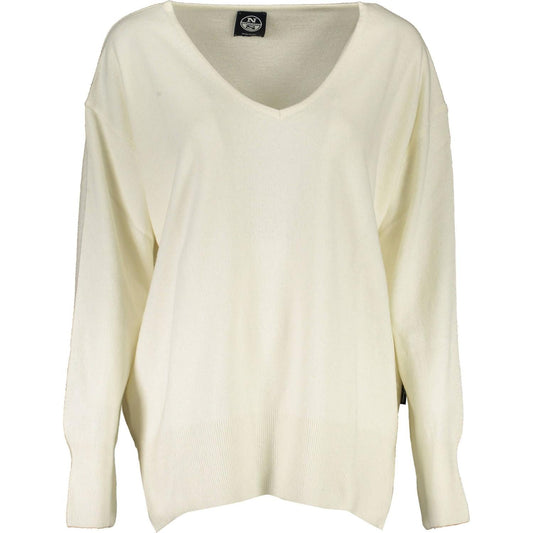 North Sails White Wool Women Sweater North Sails