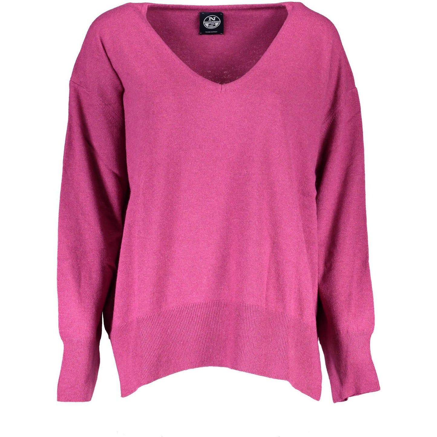 North Sails Eco-Chic Purple Wool Blend V-Neck Sweater North Sails