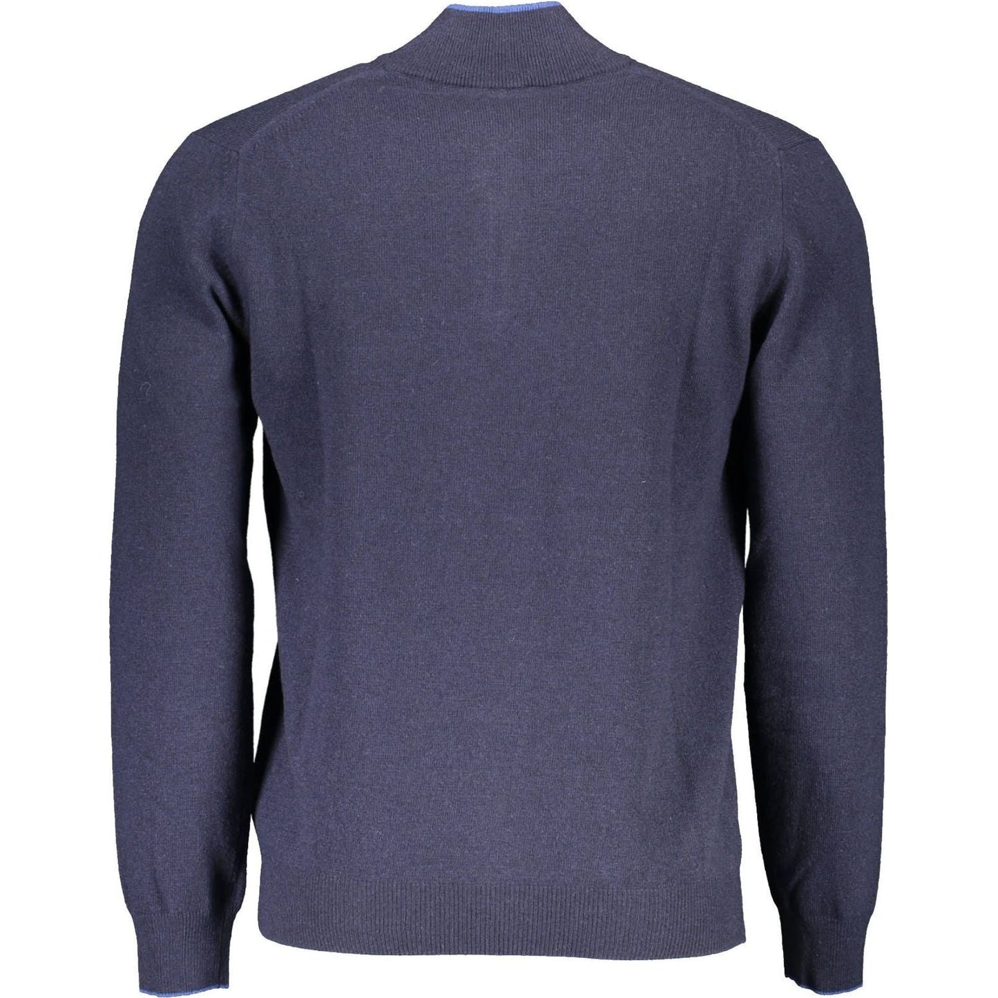 Harmont & Blaine Elegant Blue Half-Zip Turtleneck Sweater Harmont & Blaine