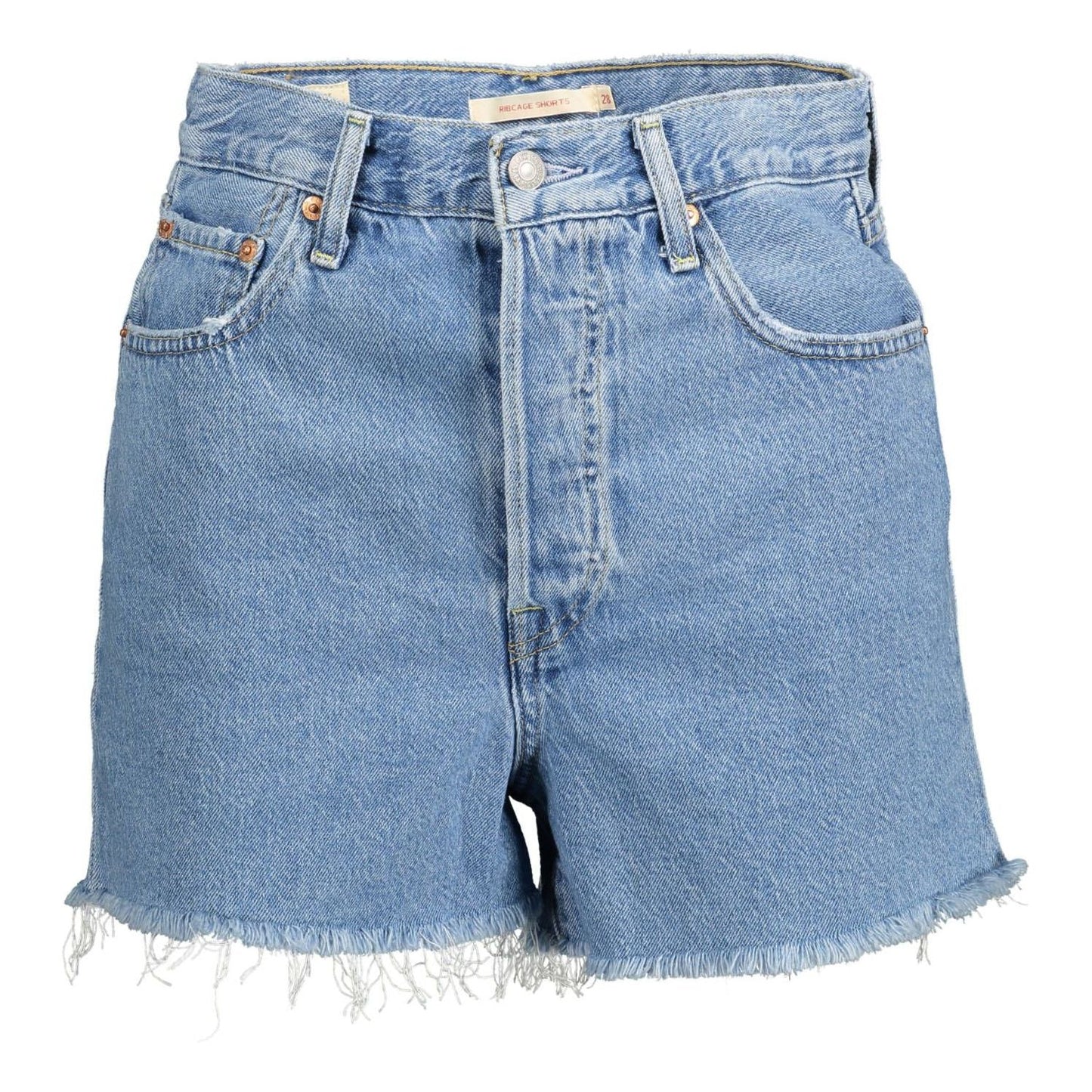 Levi's Chic Fringed Hem Denim Shorts in Light Blue Levi's