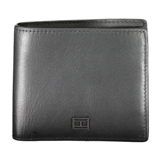 Tommy Hilfiger Elegant Black Leather Men's Wallet Tommy Hilfiger