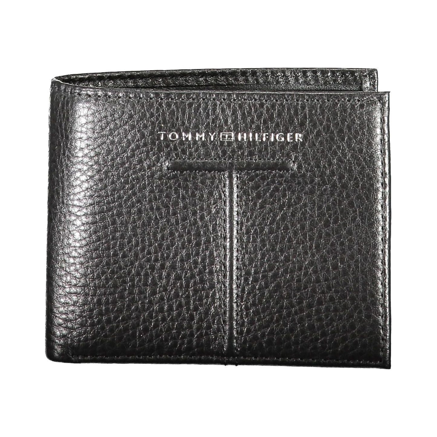 Tommy Hilfiger Elegant Black Leather Bifold Wallet Tommy Hilfiger