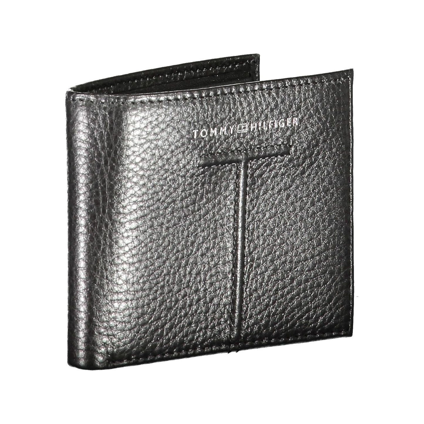 Tommy Hilfiger Elegant Black Leather Bifold Wallet Tommy Hilfiger