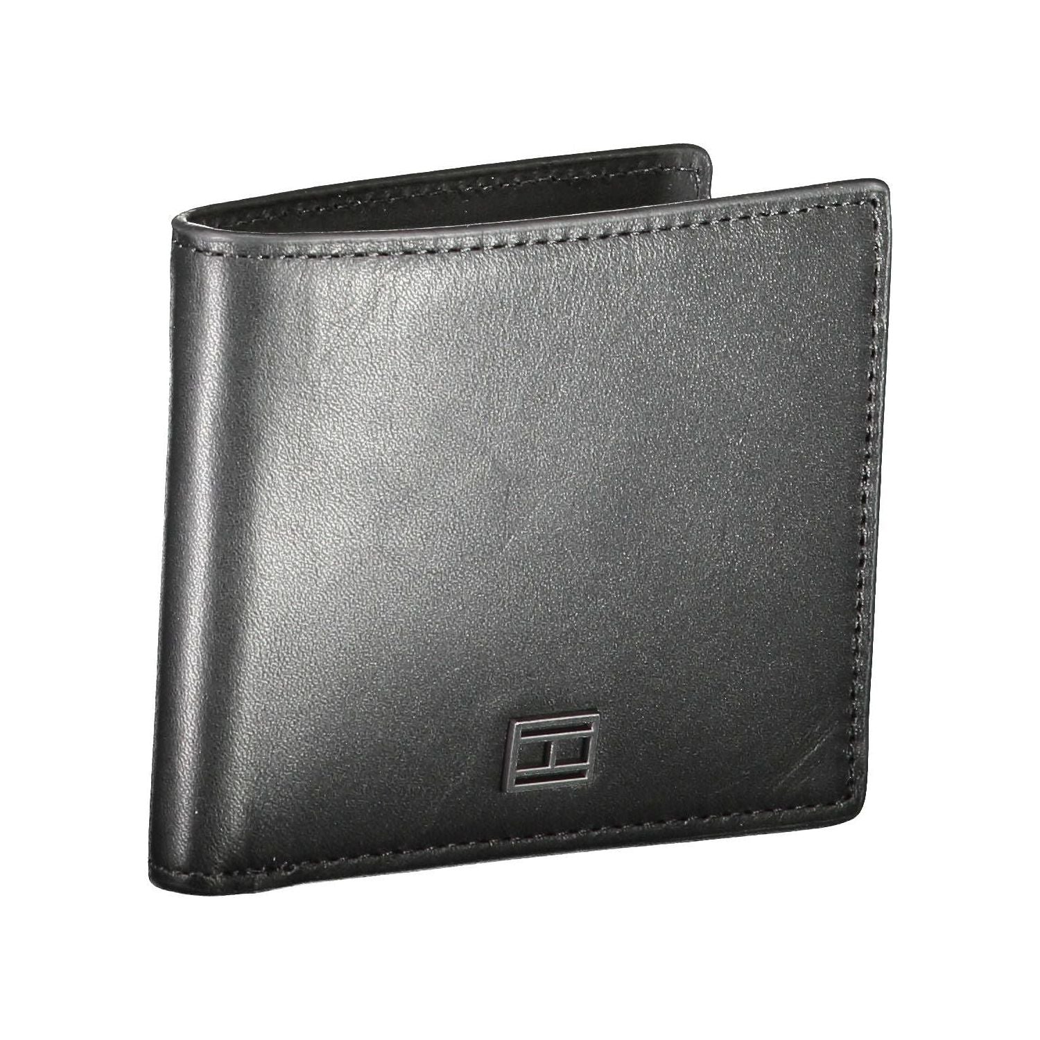 Tommy Hilfiger Black Leather Men Wallet