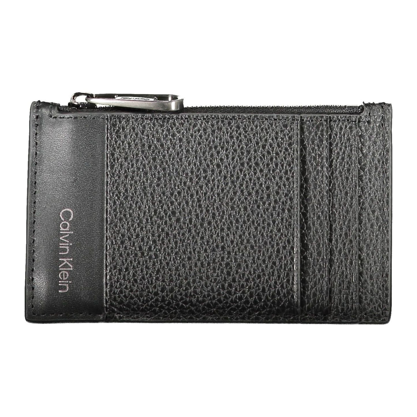 Calvin Klein Sleek Leather Card Holder with Zip Detail Calvin Klein