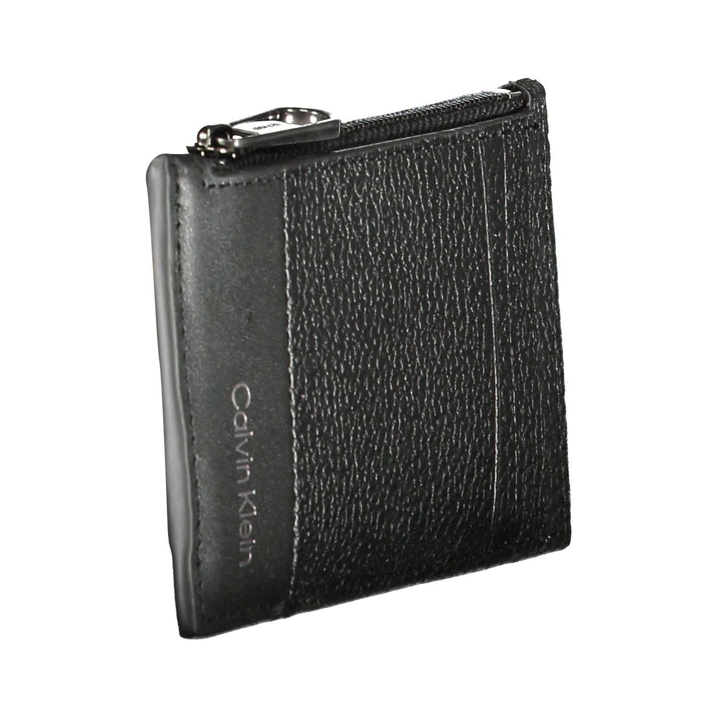 Calvin Klein Sleek Leather Card Holder with Zip Detail Calvin Klein