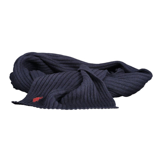 U.S. POLO ASSN. Elegant Embroidered Blue Scarf U.S. POLO ASSN.