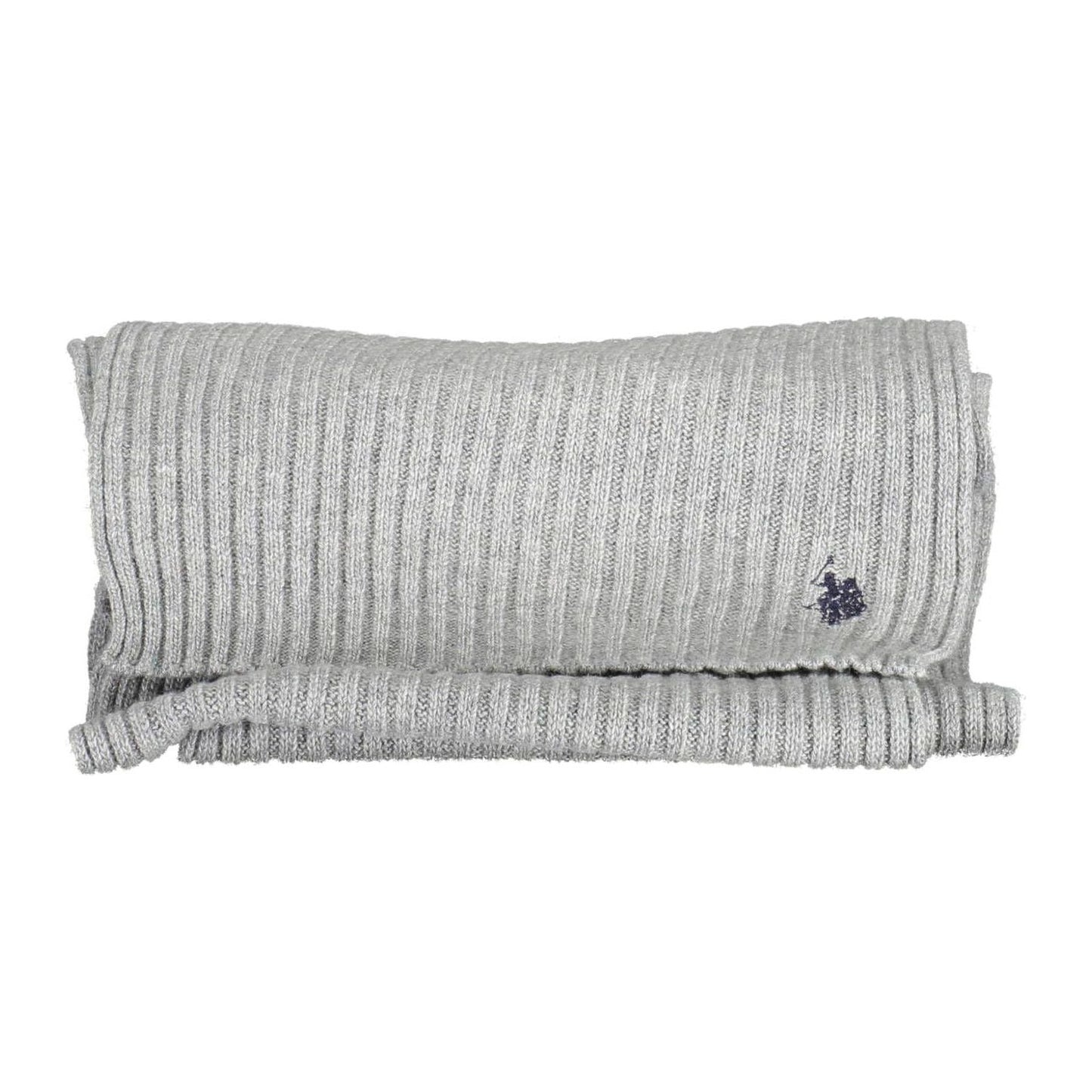 U.S. POLO ASSN. Elegant Gray Wool-Cashmere Blend Scarf U.S. POLO ASSN.