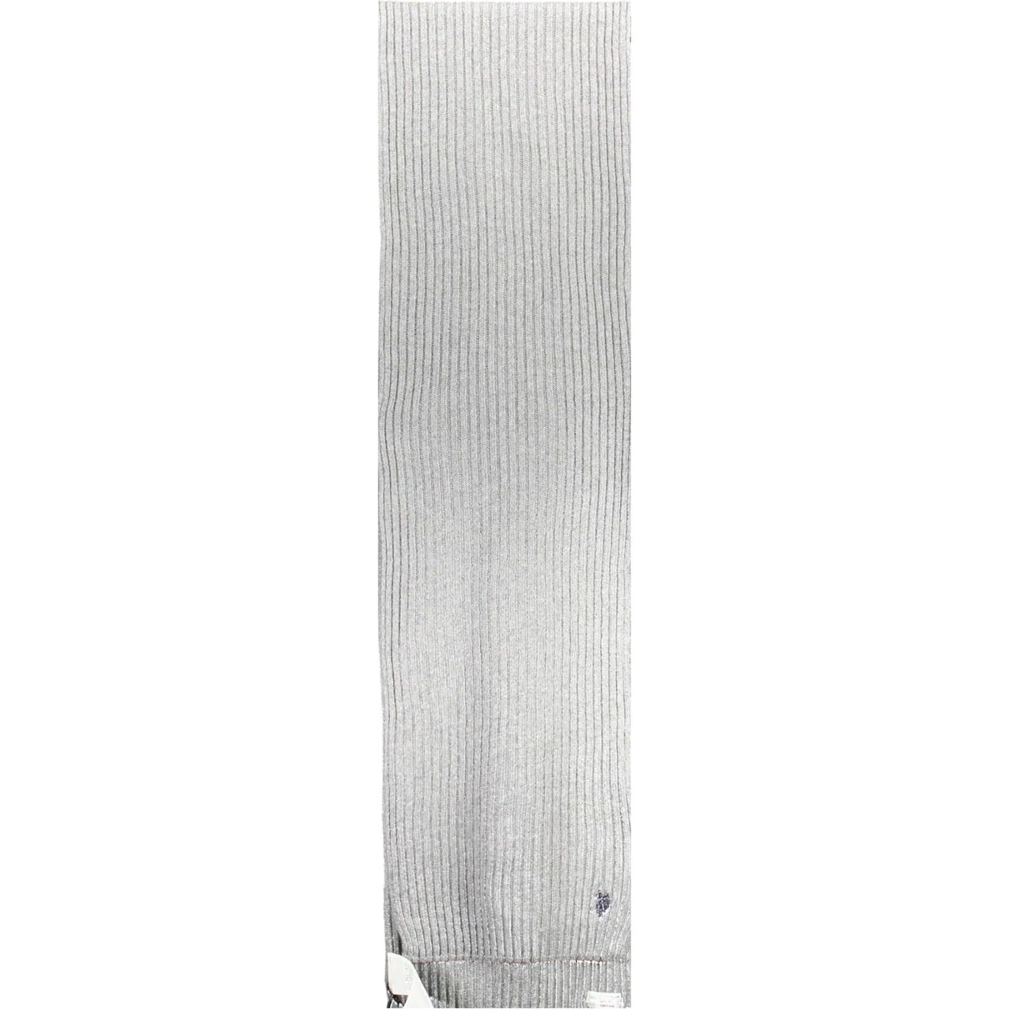 U.S. POLO ASSN. Elegant Gray Wool-Cashmere Blend Scarf U.S. POLO ASSN.