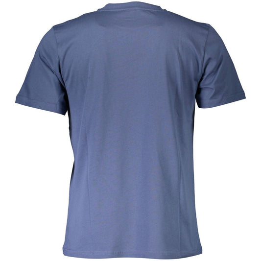 North Sails Blue Cotton Crew Neck Tee with Print North Sails