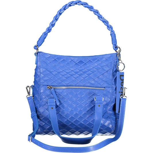 Desigual Chic Blue Contrasting Detail Handbag Desigual