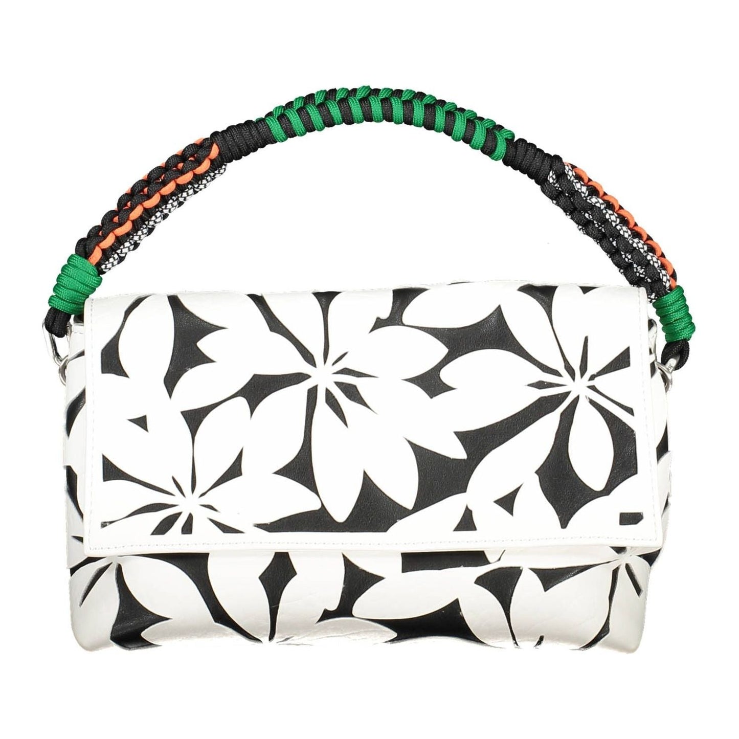 Desigual Chic White Contrasting Detail Shoulder Bag Desigual