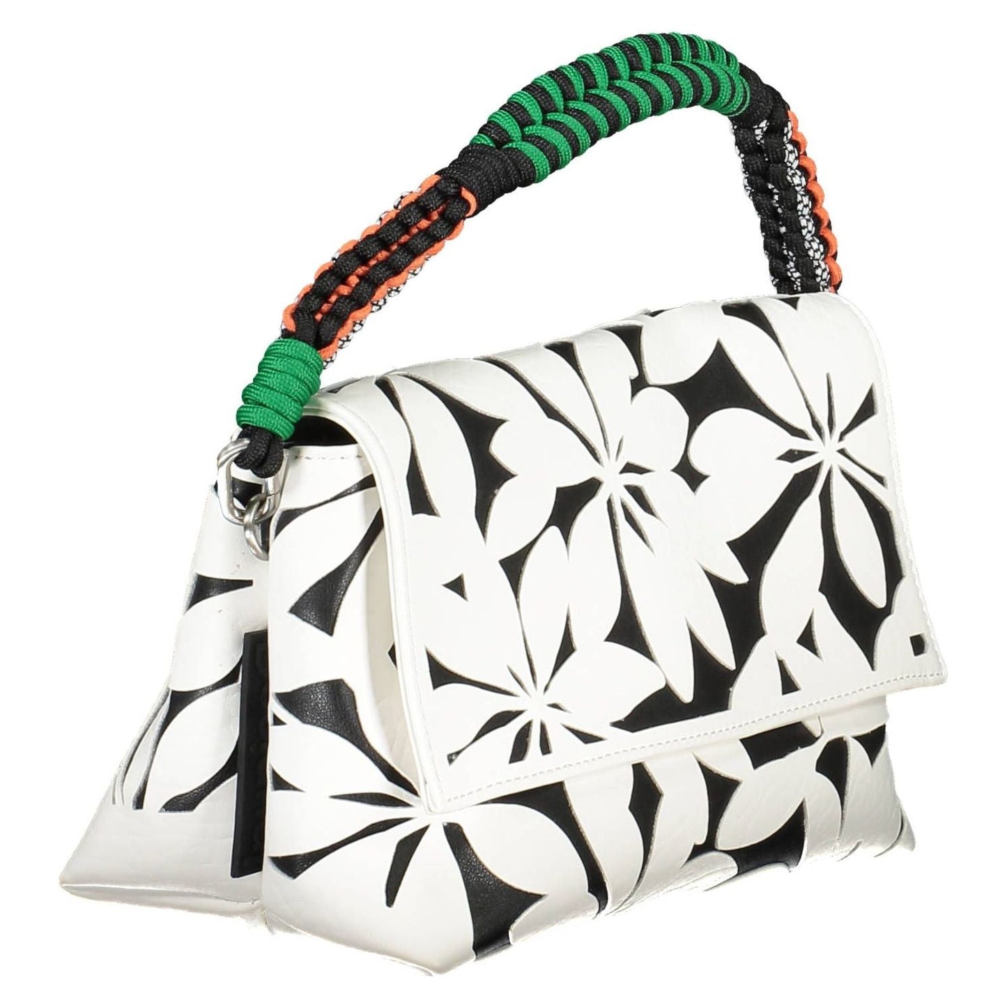 Desigual Chic White Contrasting Detail Shoulder Bag Desigual