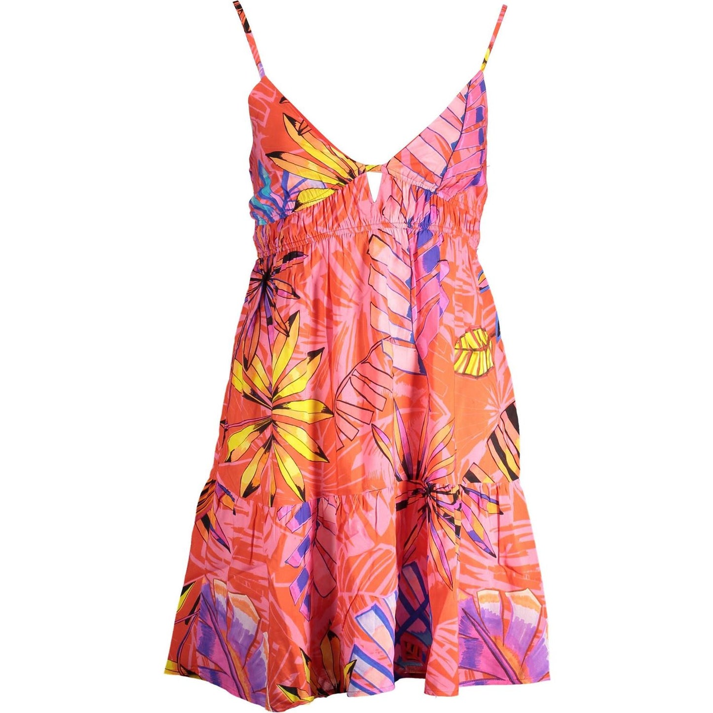 Desigual Radiant Pink Summer Dress with Delicate Details Desigual