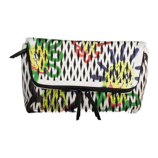 Desigual Chic White Contrasting Details Handbag Desigual